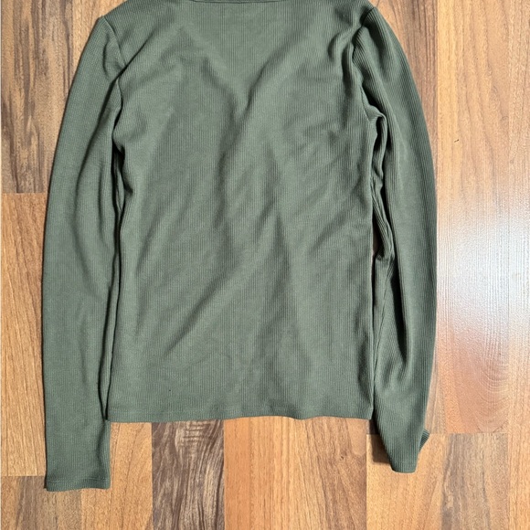 American Eagle Outfitters Olive Long Sleeve Top - Picture 3 of 6